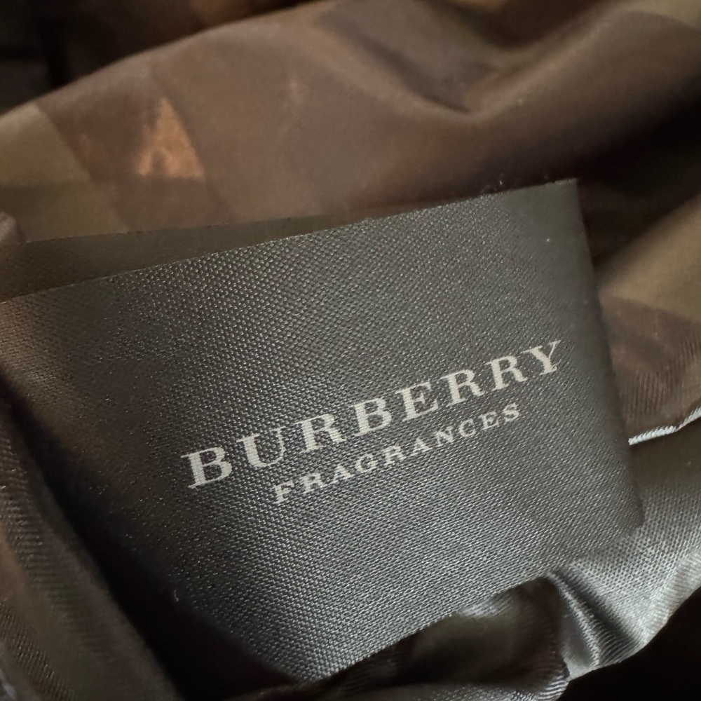 BURBERRY Fragrances Plaid Large Canvas Duffle Tote Bag Nova Check Black Unisex - Picture 7 of 7